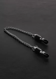 Shots - Steel Barrel Tit Clamps with Chain (pair)