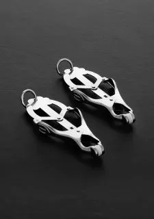Shots - Steel 2 Squeezer Teaser Clover Nipple Clamps W Ring