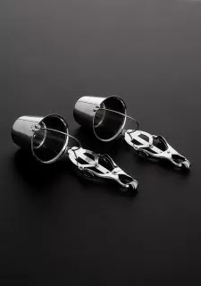 Shots - Steel 2 Nipple Clamps with Buckets