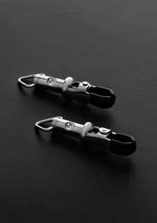 Shots - Steel 2 Barrel Tit Clamps with 3- Gemstone