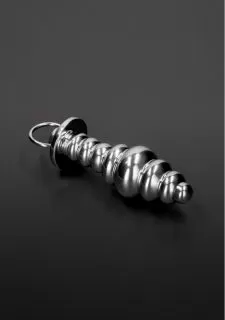 Shots - Steel Ribbed Tunnel Butt Plug
