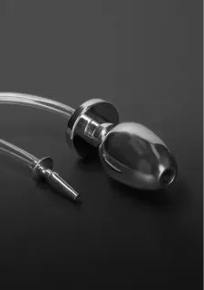 Shots - Steel Fire Hose Penis Plug with Buttplug