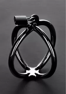 Shots - Steel Criss Cross Hand Restraint - Stainless Steel