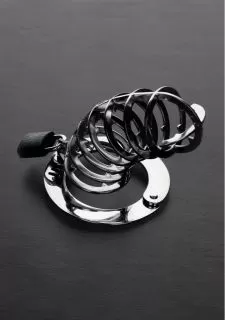 Shots - Steel The spiked Chasity Cage - Stainless Steel