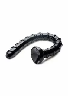 Hosed 19 Inch Spiral Anal Snake Dildo - Black