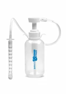 Clean Stream Pump Action Enema Bottle w/ Nozzle - Transparent