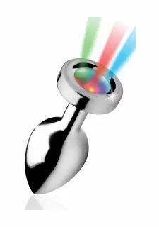 Booty Sparks Light Up - Medium Anal Butt Plug - Silver