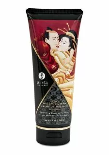 Shunga Sparkling Strawberry Wine Kissable Massage Cream - 200 ml