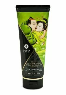 Shunga Pear & Exotic Green Tea Kissable Massage Cream - 200 ml