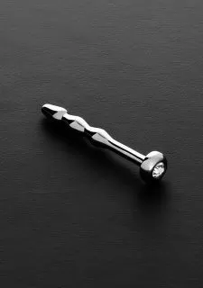 Shots - Steel Jewelled Rose Plug - White