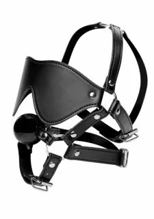 STRICT Blindfold Harness and Ball Gag