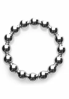 Master Series Meridian 2 Inch Stainless Steel Beaded Cock Ring
