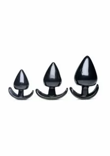 Master Series Triple Spades 3 Piece Anal Butt Plug Set