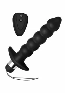 Master Series Wireless Black Vibrating Anal Beads Remote