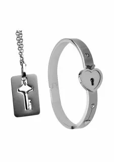 Master Series Cuffed Locking Bracelet & Key Necklace