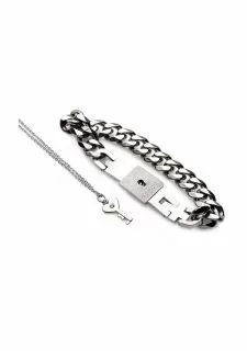 Master Series Chained Locking Bracelet & Key Necklace