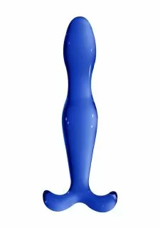 CHRYSTALINO Elegance Glass Dildo - Blue