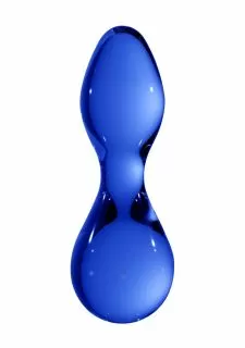 CHRYSTALINO Seed Glass Butt Plug - Blue