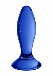 CHRYSTALINO Follower Glass Butt Plug - Blue