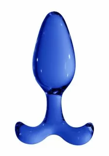 CHRYSTALINO Expert Glass Butt Plug - Blue