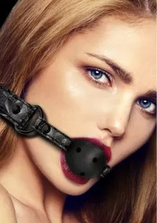 Ouch! Luxury Breathable Luxury Ball Gag - Black
