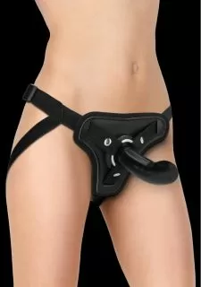 Ouch Adjustable 6'' Strap-on Set - Black