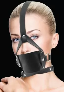 Ouch Leather Mouth Gag - Black