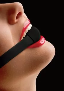 Ouch Elastic Ball Gag - Black