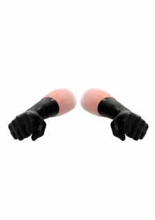 Fist It Latex Short Gloves - Black