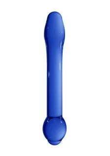 CHRYSTALINO Treasure Glass Dildo - Blue