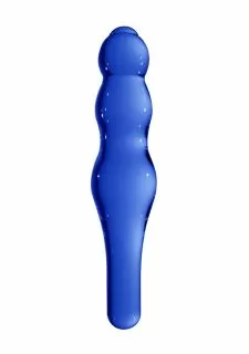 CHRYSTALINO Lollypop Glass Dildo - Blue