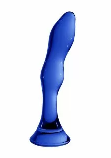 CHRYSTALINO Gallant Glass Dildo - Blue