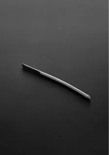 Shots - Steel Single End dilator Urethral Sounds (8mm) - Brushed Steel