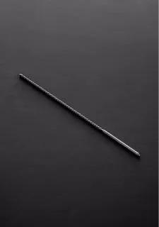 Shots - Steel DIP STICK Ribbed Urethral Sounds (4x240mm) - Brushed Steel