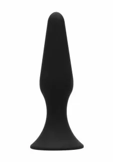 Simplicity EBAN medium conical butt-plug with suction cup - Black