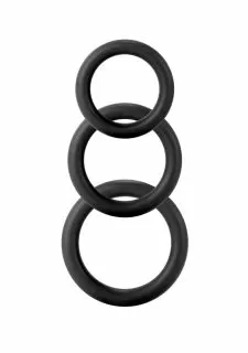 Shots Toys Twiddle Rings - 3 Sizes - Black