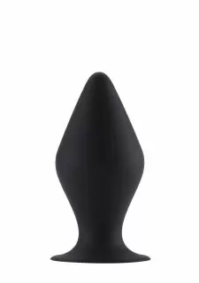 Shots Toys Butt Plug with Suction Cup - Medium - Black