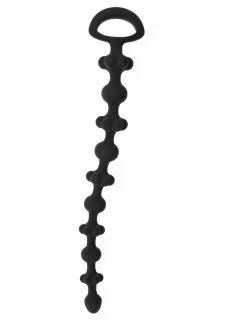 Shots Toys Flower Chain Anal Beads - Black