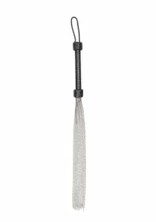Ouch! Pain Silver Ball Chain Flogger - Black