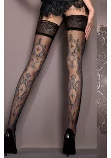Ballerina 416 Hold Ups Nero (Black) / Blue
