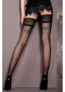 Ballerina 415 Hold Ups Nero (Black) / Blue
