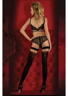 Ballerina 350 Hold Ups Nero (Black) / Red