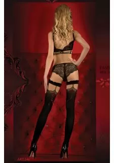 Ballerina 346 Hold Ups Nero (Black) / Red