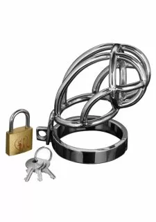Master Series Captus Stainless Steel Locking Chastity Cage