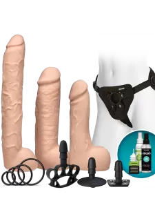 Doc Johnson Vac-U-Lock™ - Dual Density Extreme Strap On Dildo Set