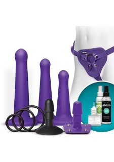 Vac-U-Lock™ - Total Penetration Strap On Dildo Set - Purple