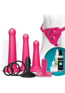 Vac-U-Lock™ - Total Penetration Strap On Set - Pink