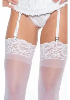 Shirley of Hollywood 90026 Lace Top Stockings White