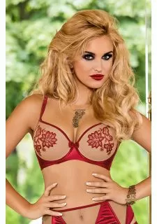 Roza Mehendi Push Up Bra Claret