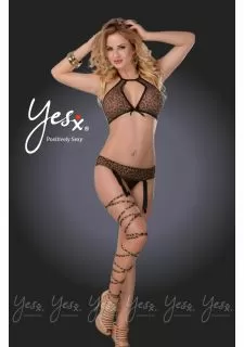 Yesx YX937 3pc Set Leopard/Black
